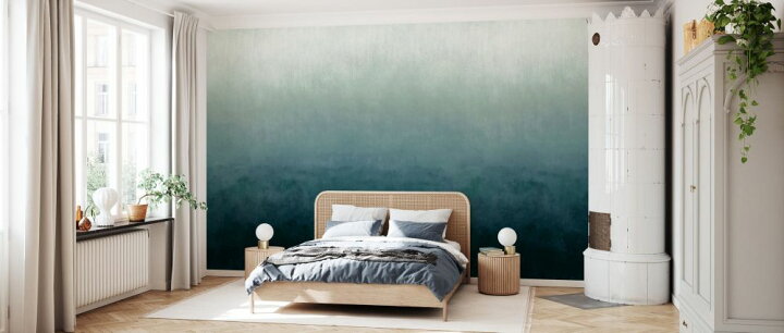 楽天市場 グラデーション 緑 グリーンの壁紙 輸入 カスタム壁紙 Photowall Tropical Gradient Petrol 貼ってはがせるフリース壁紙 不織布 海外取寄せ商品 代引き 後払い不可 壁紙屋本舗 カベガミヤホンポ