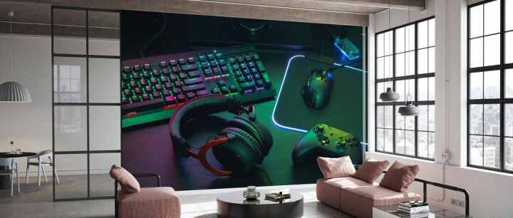 楽天市場 ゲーム ゲーミングpcの壁紙 輸入 カスタム壁紙 Photowall Gamer Work Space 貼ってはがせるフリース壁紙 不織布 海外取寄せ商品 代引き 後払い不可 壁紙屋本舗 カベガミヤホンポ