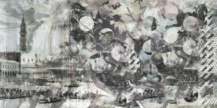 楽天市場 コラージュ 建物 アート 灰色 グレーの壁紙 輸入 カスタム壁紙 Photowall Curtains Venice Graff Mild E 貼ってはがせるフリース壁紙 不織布 海外取寄せ商品 代引き 後払い不可 壁紙屋本舗 カベガミヤホンポ