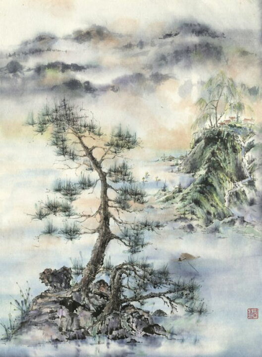 楽天市場 風景画 中国風 水彩画の壁紙 輸入 カスタム壁紙 Photowall Meeting Of The Wind Nature Human 貼ってはがせるフリース壁紙 不織布 海外取寄せ商品 代引き 後払い不可 壁紙屋本舗 カベガミヤホンポ