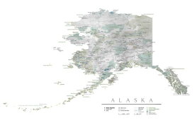 地図 マップ アメリカ アラスカ州 タイポグラフィー 灰色 グレーの壁紙 輸入 カスタム壁紙 輸入壁紙 カスタム壁紙 PHOTOWALL / Detailed Alaska State Map (e84228) 貼ってはがせるフリース壁紙(不織布) 【海外取寄せ商品】 【代引き・後払い不可】