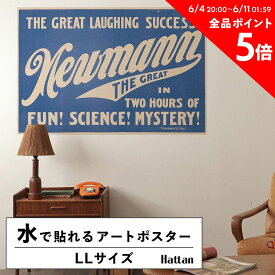 水だけで何度も貼れるはがせる アートポスター 賃貸OK のり付き Hattan Art Poster ハッタンアートポスター Newmann the Great in two hours of fun! science! mystery! / HP-00122 LLサイズ(134cm×90cm) 砂壁 に 貼れる 壁紙ポスター 壁紙屋本舗