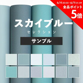 25日30名様20％OFFクーポン 壁紙 無地 カラー サンプル スカイブルー の壁紙で部屋のインテリアをおしゃれに 全12柄 無地 シンプル ブルー 青 水色 スカイブルー 塗り壁調 石目調 アクセント サンゲツやリリカラの国産壁紙 でDIY リフォーム 壁紙屋本舗