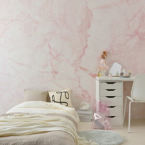 【全品対象クーポン配布中】 ピンクの大理石の壁紙 サイズオーダー ミューラル壁紙 フリース壁紙(のりなし) Rosa marble NSO-G00005