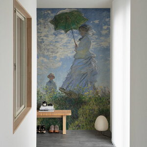 【全品対象クーポン配布中】 日傘をさす女性の壁紙 サイズオーダー壁紙 フリース壁紙(のりなし)西洋画 モネ Woman with a Parasol NSO-S00006