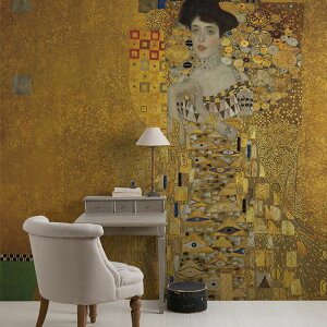 【全品対象クーポン配布中】 アデーレ・ブロッホ=バウアーの肖像の壁紙 サイズオーダー壁紙 フリース壁紙(のりなし)西洋画 クリムト Portrait of Adele Bloch-Bauer I NSO-S00016