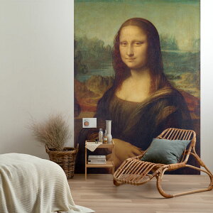 【全品対象クーポン配布中】 モナ・リザの壁紙 サイズオーダー壁紙 フリース壁紙(のりなし)西洋画 ダ・ヴィンチ Mona Lisa NSO-S00018