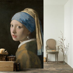 【全品対象クーポン配布中】 真珠の耳飾りの少女の壁紙 サイズオーダー壁紙 フリース壁紙(のりなし)西洋画 フェルメール Girl with a Pearl Earring NSO-S00020