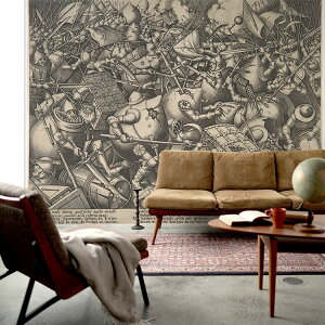 【全品対象クーポン配布中】 金銭の戦いの壁紙 サイズオーダー壁紙 フリース壁紙(のりなし)西洋画 ピーテル・ブリューゲル(父) The Battle about Money NSO-S00040