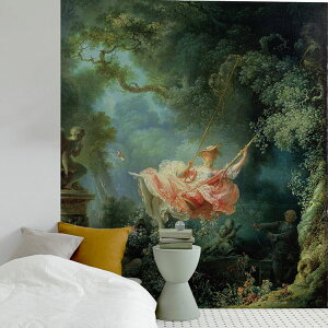 【全品対象クーポン配布中】 ぶらんこの壁紙 サイズオーダー壁紙 フリース壁紙(のりなし)西洋画 フラゴナール The Swing NSO-S00043