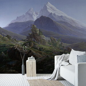 【全品対象クーポン配布中】 ワッツマン山の壁紙 サイズオーダー壁紙 フリース壁紙(のりなし)西洋画 カスパー・ダーヴィト・フリードリヒ The Watzmann NSO-S00049