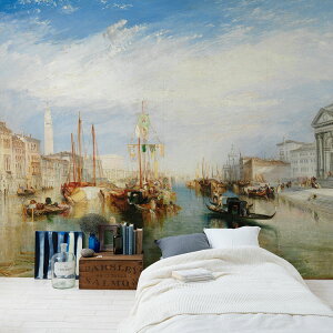 【全品対象クーポン配布中】 ヴェネツィア 風景画の壁紙 サイズオーダー壁紙 フリース壁紙(のりなし)西洋画 ターナー Venice, from the Porch of Madonna della Salute NSO-S00055