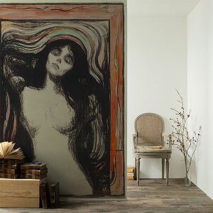 【全品対象クーポン配布中】 マドンナの壁紙 サイズオーダー壁紙 フリース壁紙(のりなし)西洋画 ムンク Madonna NSO-S00060