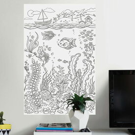 壁に貼ってはがせるステッカーウォールステッカー「WALL POPS!」（ウォールポップス）WALL DECALS 「THE REEF COLORING」 WPK2184【あす楽対応】