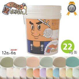 ◇お手軽！！◇壁紙の上からそのまま塗れる天然塗り壁材「ひとりで塗れるもん」22kg 漆喰 自然素材 エコリフォーム プチ模様替え 塗り壁材 DIY 調湿効果 天然素材 ぬり壁 ぬりかべ