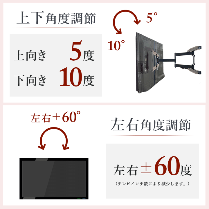 楽天市場】【ポイント2倍アップ中】 テレビ 壁掛け 金具 アーム 式