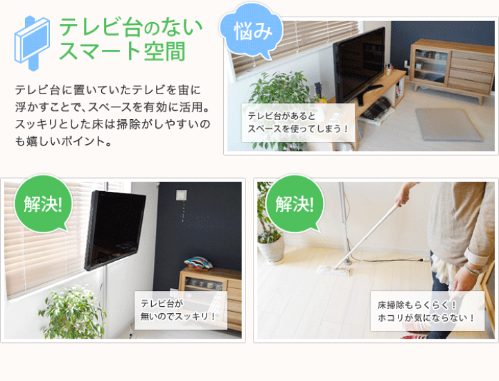 楽天市場】テレビ 壁掛け 金具 賃貸 壁掛け金具 壁掛けテレビ