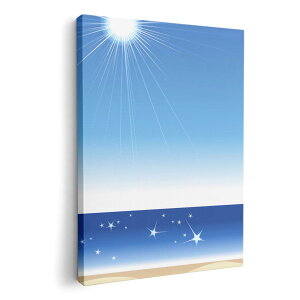 アートパネル 絵 絵画 飾り 選べるサイズ 594×841mm A1 モダン 玄関 写真 フォト インテリア おしゃれ 001425 海 砂浜 太陽