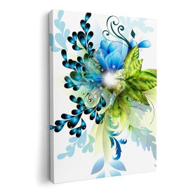 アートパネル 絵 絵画 飾り 選べるサイズ 594×841mm A1 モダン 玄関 写真 フォト インテリア おしゃれ 005937 青　ブルー　植物