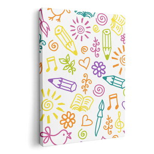 アートパネル 絵 絵画 飾り 選べるサイズ 594×841mm A1 モダン 玄関 写真 フォト インテリア おしゃれ 005943 鉛筆 鳥 模様 イラスト