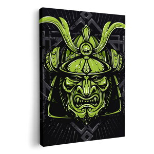 アートパネル 絵 絵画 飾り 選べるサイズ 594×841mm A1 モダン 玄関 写真 フォト インテリア おしゃれ 008044 兜 緑 グリーン イラスト