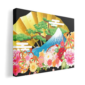 アートパネル 絵 絵画 飾り 選べるサイズ 594×841mm A1 モダン 玄関 写真 フォト インテリア おしゃれ 008607 和柄 和風 富士山 黒 ブラック