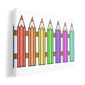 アートパネル 絵 絵画 飾り 選べるサイズ 594×841mm A1 モダン 玄関 写真 フォト インテリア おしゃれ 009814 鉛筆 カラフル