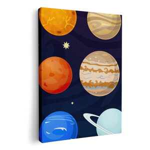 アートパネル 絵 絵画 飾り 選べるサイズ 594×841mm A1 モダン 玄関 写真 フォト インテリア おしゃれ 015951 太陽系 宇宙 惑星