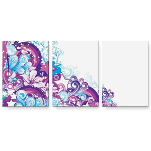 アートパネル 絵 絵画 飾り 選べるサイズ 594×841mm A1 3枚セット セット物 モダン 玄関 写真 フォト インテリア おしゃれ 000104 お花 花 紫 トロピカル