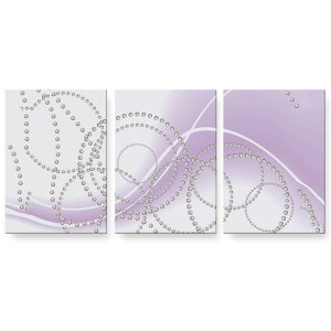 アートパネル 3連 3枚セット 絵 絵画 飾り igsticker 594mmx420mm A2 フォト 壁掛け 木枠 インテリア おしゃれ 000112 紫 パール ダイヤ