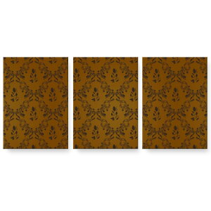 アートパネル 3連 3枚セット 絵 絵画 飾り igsticker 594mmx420mm A2 フォト 壁掛け 木枠 インテリア おしゃれ 000398 ペイズリー ダマスク 花