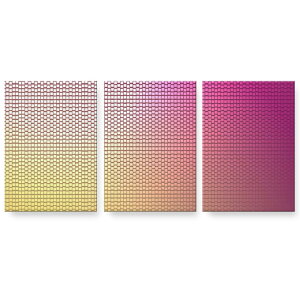 アートパネル 絵 絵画 飾り 選べるサイズ 594×841mm A1 3枚セット セット物 モダン 玄関 写真 フォト インテリア おしゃれ 000475 タイル カラフル ピンク