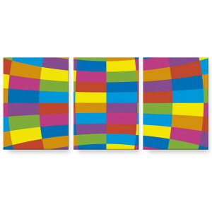 アートパネル 絵 絵画 飾り 選べるサイズ 594×841mm A1 3枚セット セット物 モダン 玄関 写真 フォト インテリア おしゃれ 000491 チェック カラフル