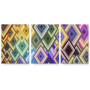 アートパネル 3連 3枚セット 絵 絵画 飾り igsticker 594mmx420mm A2 フォト 壁掛け 木枠 インテリア おしゃれ 000529 カラフル 四角