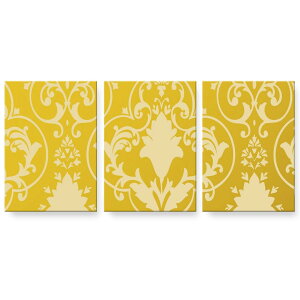 アートパネル 3連 3枚セット 絵 絵画 飾り igsticker 594mmx420mm A2 フォト 壁掛け 木枠 インテリア おしゃれ 000797 ダマスク グラデーション