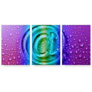 アートパネル 3連 3枚セット 絵 絵画 飾り igsticker 594mmx420mm A2 フォト 壁掛け 木枠 インテリア おしゃれ 000938 アットマーク 水滴