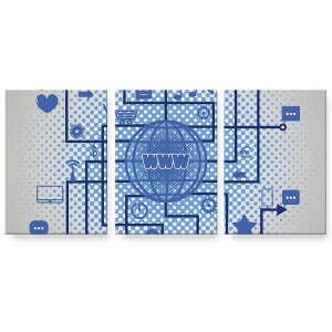 アートパネル 3連 3枚セット 絵 絵画 飾り igsticker 594mmx420mm A2 フォト 壁掛け 木枠 インテリア おしゃれ 001008 イラスト