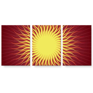 アートパネル 絵 絵画 飾り 選べるサイズ 594×841mm A1 3枚セット セット物 モダン 玄関 写真 フォト インテリア おしゃれ 001099 太陽 SUN