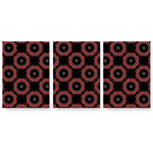 アートパネル 3連 3枚セット 絵 絵画 飾り igsticker 594mmx420mm A2 フォト 壁掛け 木枠 インテリア おしゃれ 001129 黒 模様 ブラック