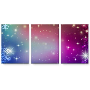 アートパネル 3連 3枚セット 絵 絵画 飾り igsticker 594mmx420mm A2 フォト 壁掛け 木枠 インテリア おしゃれ 001272 キラキラ カラフル