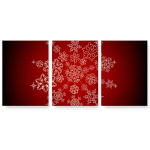アートパネル 絵 絵画 飾り 選べるサイズ 594×841mm A1 3枚セット セット物 モダン 玄関 写真 フォト インテリア おしゃれ 001273 結晶 雪 赤
