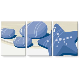 アートパネル 3連 3枚セット 絵 絵画 飾り igsticker 594mmx420mm A2 フォト 壁掛け 木枠 インテリア おしゃれ 001356 貝 砂浜