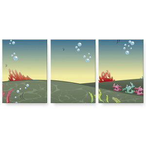 アートパネル 3連 3枚セット 絵 絵画 飾り igsticker 594mmx420mm A2 フォト 壁掛け 木枠 インテリア おしゃれ 001370 海