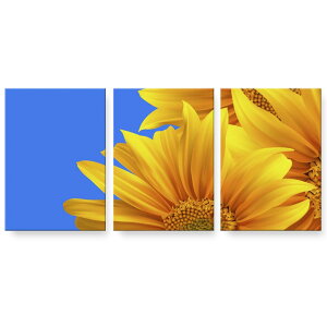 アートパネル 3連 3枚セット 絵 絵画 飾り igsticker 594mmx420mm A2 フォト 壁掛け 木枠 インテリア おしゃれ 001397 ひまわり