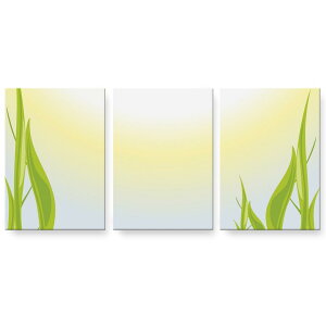 アートパネル 絵 絵画 飾り 選べるサイズ 594×841mm A1 3枚セット セット物 モダン 玄関 写真 フォト インテリア おしゃれ 001423 草 太陽
