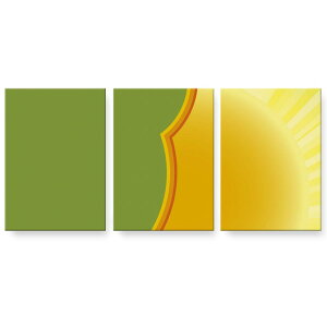 アートパネル 絵 絵画 飾り 選べるサイズ 594×841mm A1 3枚セット セット物 モダン 玄関 写真 フォト インテリア おしゃれ 001432 太陽