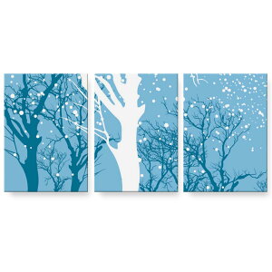 アートパネル 3連 3枚セット 絵 絵画 飾り igsticker 594mmx420mm A2 フォト 壁掛け 木枠 インテリア おしゃれ 001483 雪 冬
