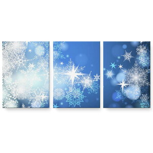 アートパネル 3連 3枚セット 絵 絵画 飾り igsticker 594mmx420mm A2 フォト 壁掛け 木枠 インテリア おしゃれ 001514 冬 雪