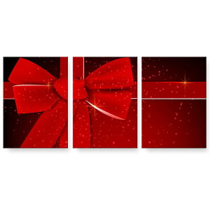 アートパネル 3連 3枚セット 絵 絵画 飾り igsticker 594mmx420mm A2 フォト 壁掛け 木枠 インテリア おしゃれ 001532 リボン キラキラ