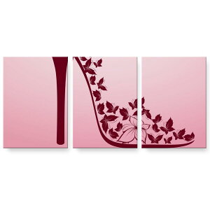 アートパネル 絵 絵画 飾り 選べるサイズ 594×841mm A1 3枚セット セット物 モダン 玄関 写真 フォト インテリア おしゃれ 001579 ヒール パンプス 靴 蝶